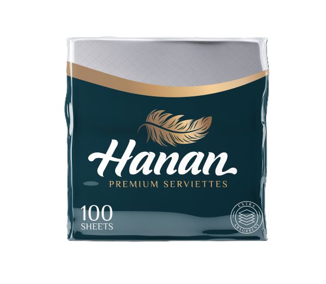 Hannan Serviettes White 100 Sheets